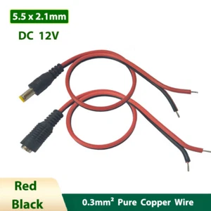 2Pin DC Stromanschlusskabel 5,5x2,1mm 12V Stecker Buchse Kabel 0,3mm² - Bild 1 von 19