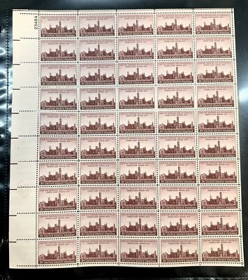 United States Scott 943 US Mint Sheet 3 cent Smithsonian Institution MNH VTG - Image 1 of 4