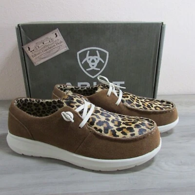 Ariat Women's Hilo Slip on Sneaker Shoe - Ginger Spice With Leopard Hair On 1004 - Image 1 of 4