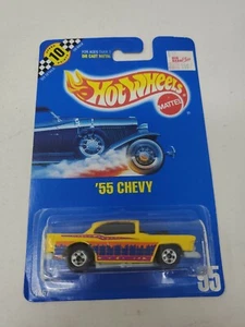 Hot Wheels 1991 Blue Card Basic 95 '55 Chevy Chevrolet Bel Air Coupe Hood Scoop - Picture 1 of 7