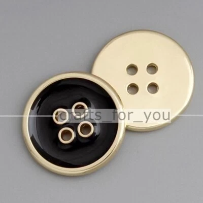 4-HOLE BASIC METAL BUTTONS ROUND 11.5MM-25MM CLOTHING SEWING CRAFT TAILOR DIY - Image 1 of 4