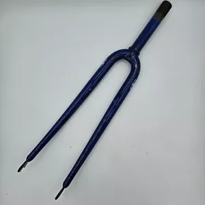 NOS Ishiwata Fork 1” Threaded 700c / 27”, Rim Brake, 129 mm, Japan, Road, Blue - Picture 1 of 9