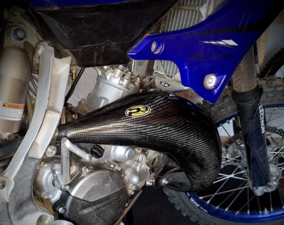 2022-2025 Yamaha YZ125 YZ125X Carbon Fiber Pipe Guard P3 - Изображение 1 из 3