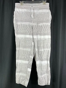 Adidas Trainingshose Herren M Icon UN Woven Printed gestreift weiß grau Tapered - Bild 1 von 9