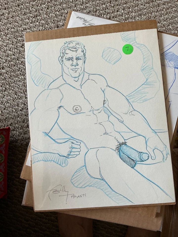 Bag30 Muscle hunk фигурка рисунок иллюстрация Billy thrash beefcake гей int - Изображение 1 из 1