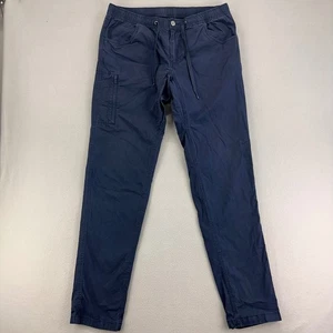 Pantaloni BYLT Weekender Uomo XL 36x33 Navy Ripstop Utility Elasticizzati Chino Cargo Zip - Foto 1 di 12