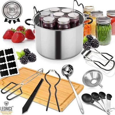 "Canning Supplies Starter Kit Stainless Steel Canning Set Tools Rack Ladle Measu - Image 1 of 4