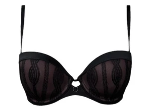 Sujetador forrado / push-up Triumph Exquisite Essence WDU 75B 85A negro NUEVO - Imagen 1 de 5