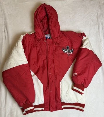 CHAQUETA ACOLCHADA DE COLECCIÓN AÑOS 90 LOGO 7 ROJO BLANCO INDIANA HOOSIERS TALLA XL RARA NCAA Foto 1 de 4