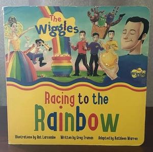 The Wiggles ‘Racing To The Rainbow’ Board Book 2007 RARE Original Wiggles Cast - Picture 1 of 15