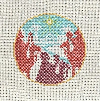 punto de cruz acabado “3 reyes” pequeño decoración o para pieza hágalo usted mismo Foto 1 de 3