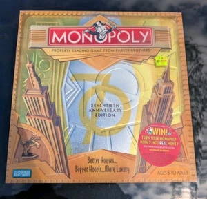 Monopoly 70th Anniversary Collectors Tin - Complete Game Open Box Sealed Pieces - Imagen 1 de 6