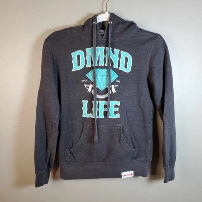 Diamond Supply Hoodie Adult Extra Small Grey Y2K XS - Image 1 of 4
