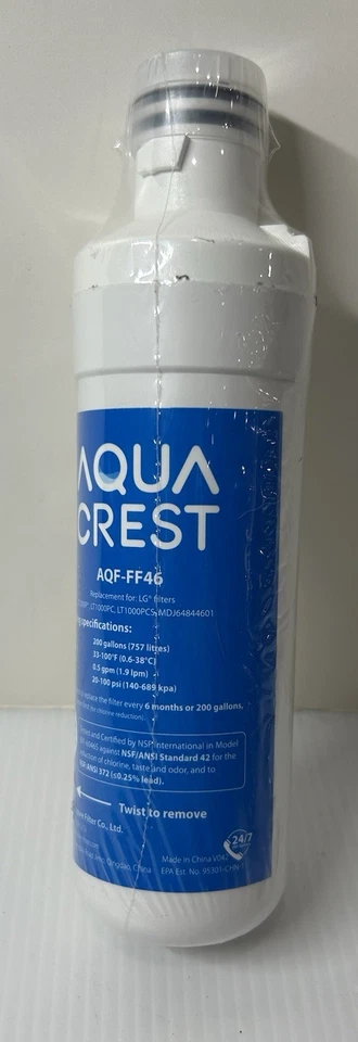 Aqua Crest AQF-FF46 Refrigerator Water Filter New Sealed - Image 1 of 3
