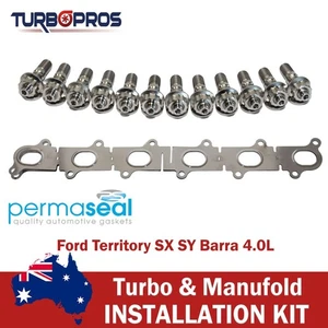 Permaseal Exhaust Manifold Titanium Studs&Gaskets For Ford Territory SX SY 4.0L - Picture 1 of 6