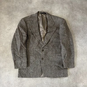 Chaqueta Blazer Harris Tweed Para Hombre 42" Chaqueta De Lana Vintage, Gris - Imagen 1 de 8