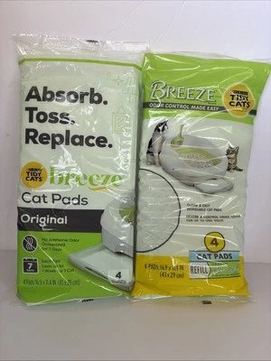 Paquetes de 2 almohadillas de arena para gatos Breeze para gatos Foto 1 de 2