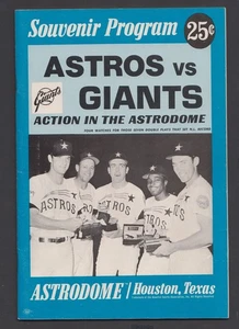 1969 Houston Astros v San Francisco Giants Program Astrodome 9/5/69 - Picture 1 of 1