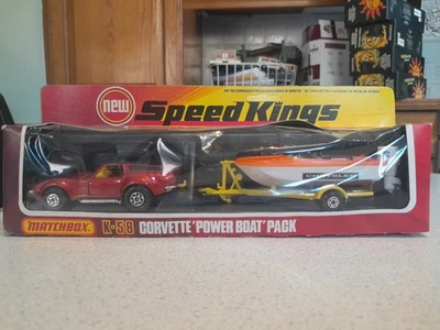Matchbox Speed Kings Corvette Power Boat Pack K58 Boxed  - Image 1 of 4