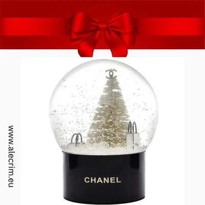 New Chanel Christmas Tree Black Snow Globe Holidays VIP Gifts