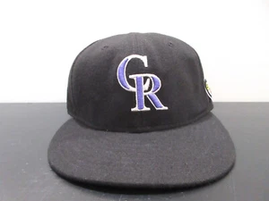 Colorado Rockies Hat Cap Fitted Mens 7 1/4 Black MLB Baseball 2007 World Series - Picture 1 of 8