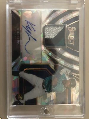 Kyle Lewis 2020 select jersey auto cracked ice/25 - Image 1 of 2