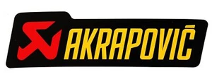 Pegatina Akrapovic inscripción resistente al calor negro/rojo/amarillo 44x150mm - Imagen 1 de 1