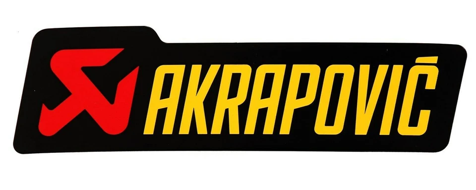 Akrapovic Sticker Aufkleber Schriftzug hitzebeständig schwarz/rot/gelb 44x150mm - Bild 1 von 1
