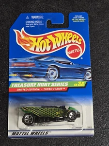 Hot Wheels 1998 Treasure Hunt #5/12 Turbo Flame #753 ¡¡¡nuevo en tarjeta!!!! - Imagen 1 de 5