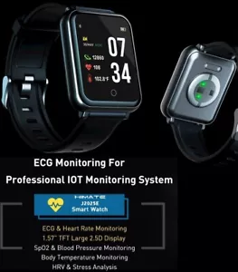 HIMATE J2025E Health Smart Watch Temperature ECG SpO2 Track Sleep Heart Rate - Picture 1 of 11