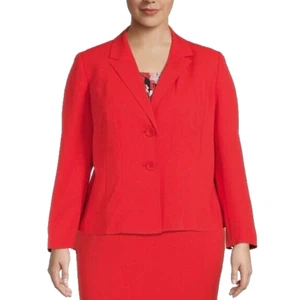 NEW KASPER RED CAREER JACKET BLAZER SIZE 18 W  WOMEN $109 - Picture 1 of 3