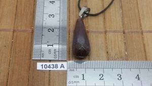 Pendentif "goutte à facettes" ONYX + CORDON REGLABLE collier lithotherapie reiki - Picture 1 of 1