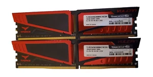 T-Force 16GB (2x8GB) 2Rx8 PC3-24000U DDR4 3000MHz CL16 DIMM TLRED416G3000HC16CBK - Picture 1 of 1