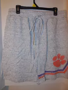 New Clemson Tigers NCAA Lounge SweatShorts Shop Authentic Large Mens Light Grey - Picture 1 of 3