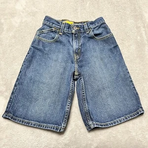 Vintage Levis Silvertab Shorts Boys 8 Blue Baggy Loose Medium Wash Y2K Denim - Picture 1 of 15