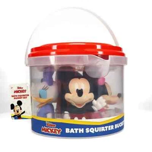 Disney Mickey Minnie & Friends Bath Squirter Bucket Set Toy, 6pc - NEW - Picture 1 of 10