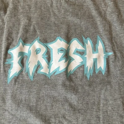 vintage Fresh Jive Logo M T-Shirt Grey/Blue/White Horror Skate Surf Medium Rare - Image 1 of 4