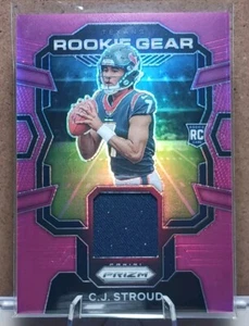 2023 Prizm C.J. Stroud #RG-CJS Pink Rookie Gear Prizm Relic RC Houston Texans - Picture 1 of 2
