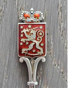 Finland Auran Kultaseppa Oy Souvenir Spoon 6.75" Iced Tea Sundae Parfait Length - Picture 1 of 10