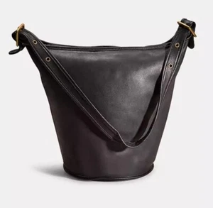 Coach Vintage Helen Berg’s Legacy Duffle Bag Black Glovetanned Leather 9953 $895 - Picture 1 of 19