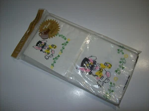 Vintage OSTERHASE Tischdecke mit Servietten, MID CENTURY Osterdeko - Bild 1 von 11