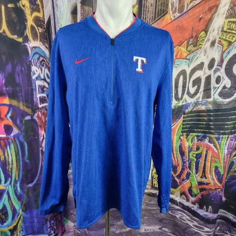Texas Rangers Nike Dri-Fit Half Zip Up Pullover Jacket Size XLarge (A6) Cover