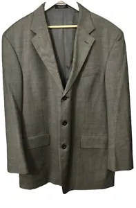 ALFANI Men's 44 R 100% Wool Coat Blazer Suit Jacket Black & White - Picture 1 of 7