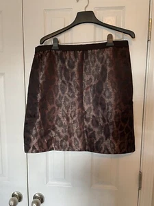 Ann Taylor Animal Print Skirt Sz 16 Leopard Print Career Workwear Classy - Picture 1 of 5