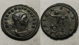 Rare genuine Ancient Roman coin Aurelian 274 antoninianus silvering Sol captive - Picture 1 of 6