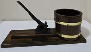 Vintage 1990s White Mountain FreezerNut Cracker Cast Iron with Wood Bucket - Picture 1 of 24