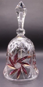 Vintage Crystal Art Cut Glass Decorative Bell 6" Tall Hand painted - Picture 1 of 5