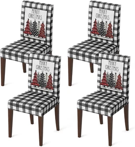 4PCS Christmas Dining Chair Covers Washable Slipcover Chair Protector Home Decor - Picture 1 of 12