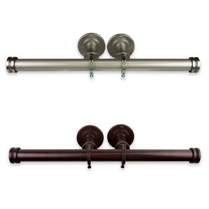 Industrial Pipe Design Double Toilet Paper / Towel Holder, choose from 2 colors - Picture 1 of 7