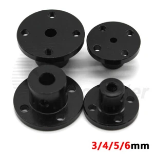 3/4/5/6mm Aluminum Rigid Flange Shaft Coupler Coupling Joint for Motor CNC Black - Picture 1 of 6
